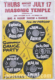 Frankie Avalon Jan & Arnie  Dickie doo and the don'ts poster